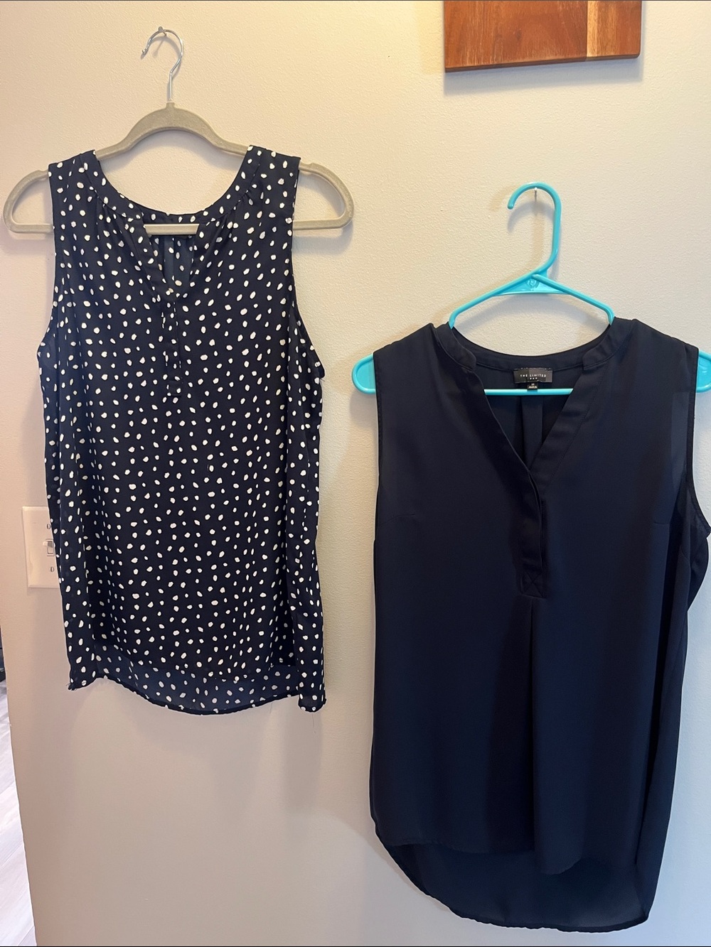 Limited & 41 Hawthorn Navy Sleeveless V-Neck Tops